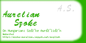 aurelian szoke business card